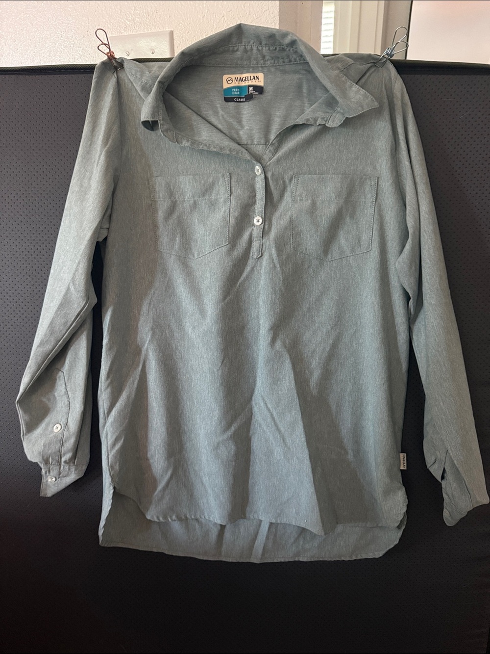 Magellan Outdoors Women's Long-Sleeve Tunic Top in Teal Green